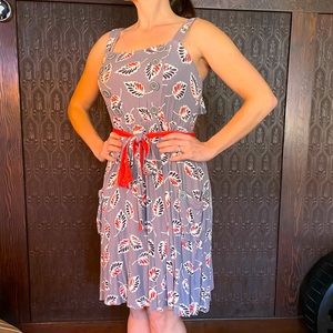 Anthropologie Little Yellow Button Dress Size small